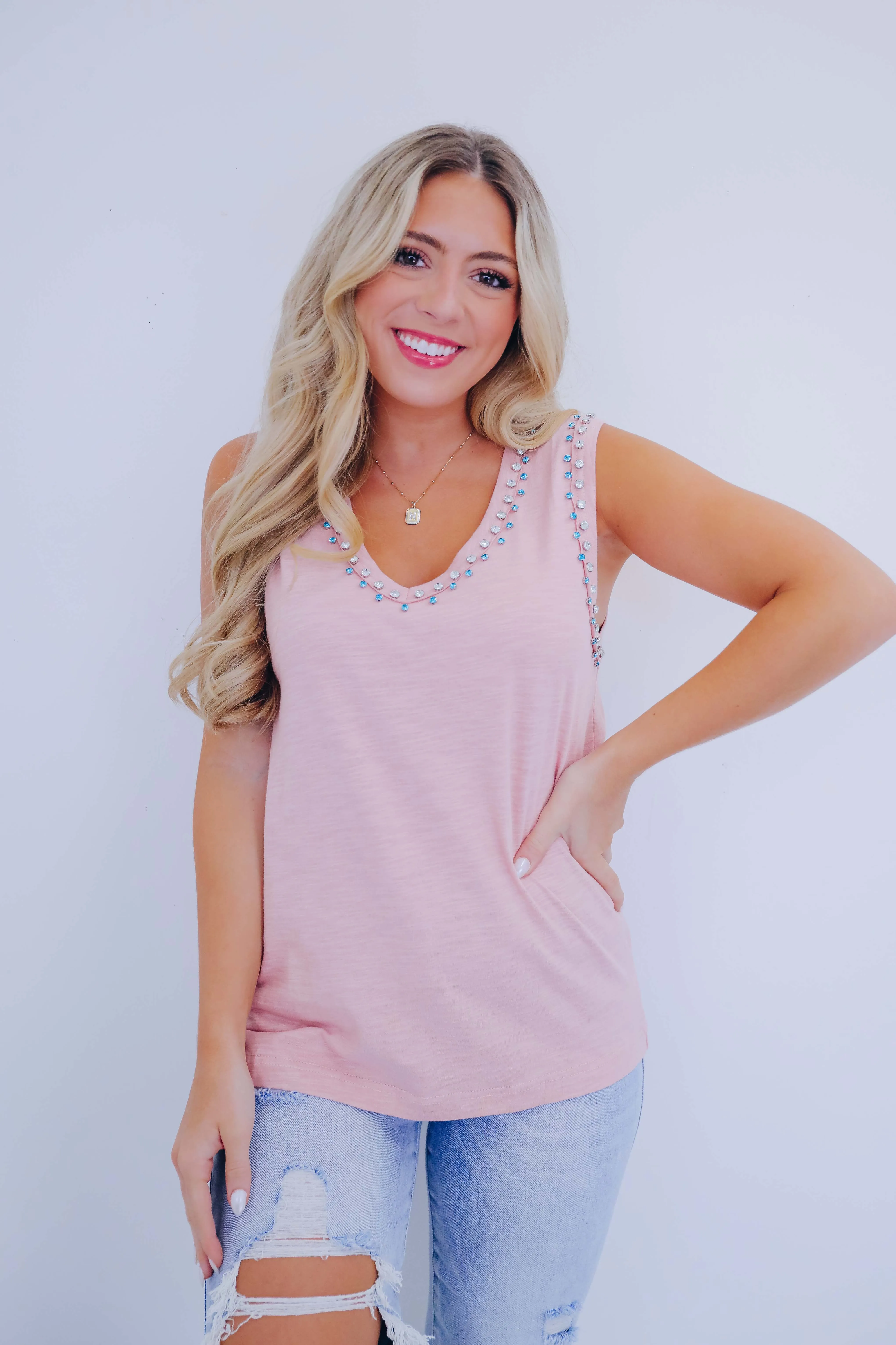 Roxy Jewel V-Neck Tank Top - 4 Colors