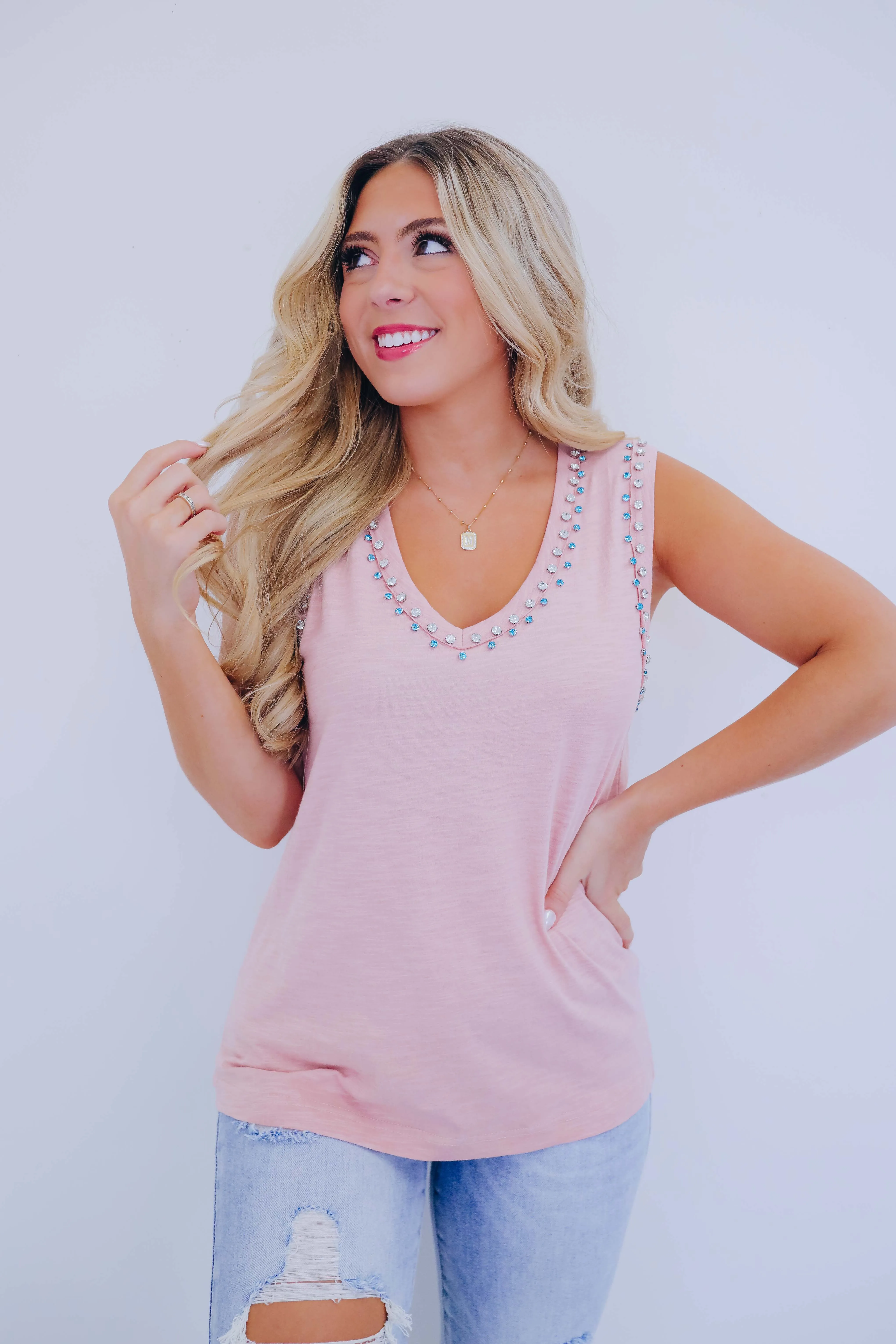 Roxy Jewel V-Neck Tank Top - 4 Colors
