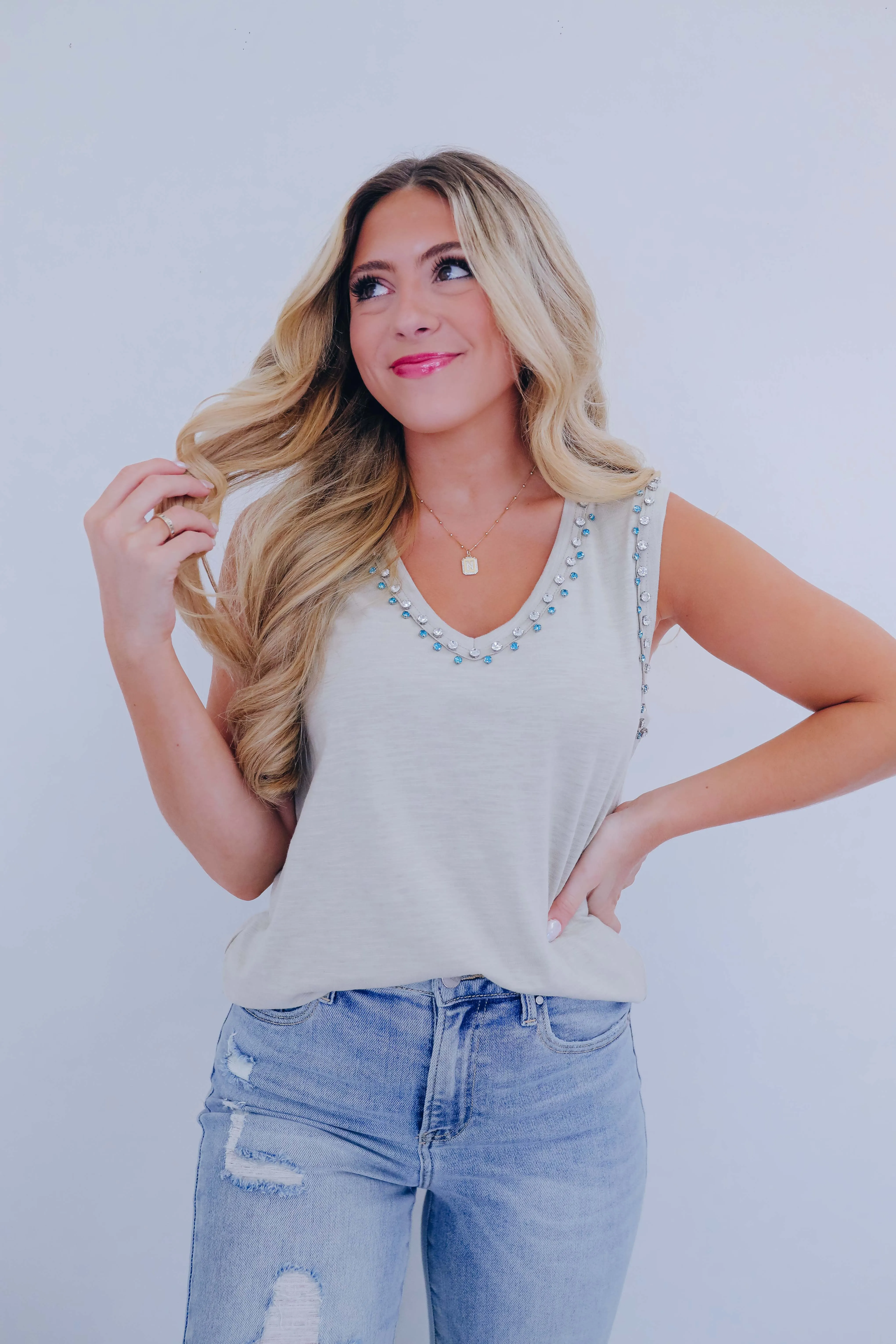 Roxy Jewel V-Neck Tank Top - 4 Colors