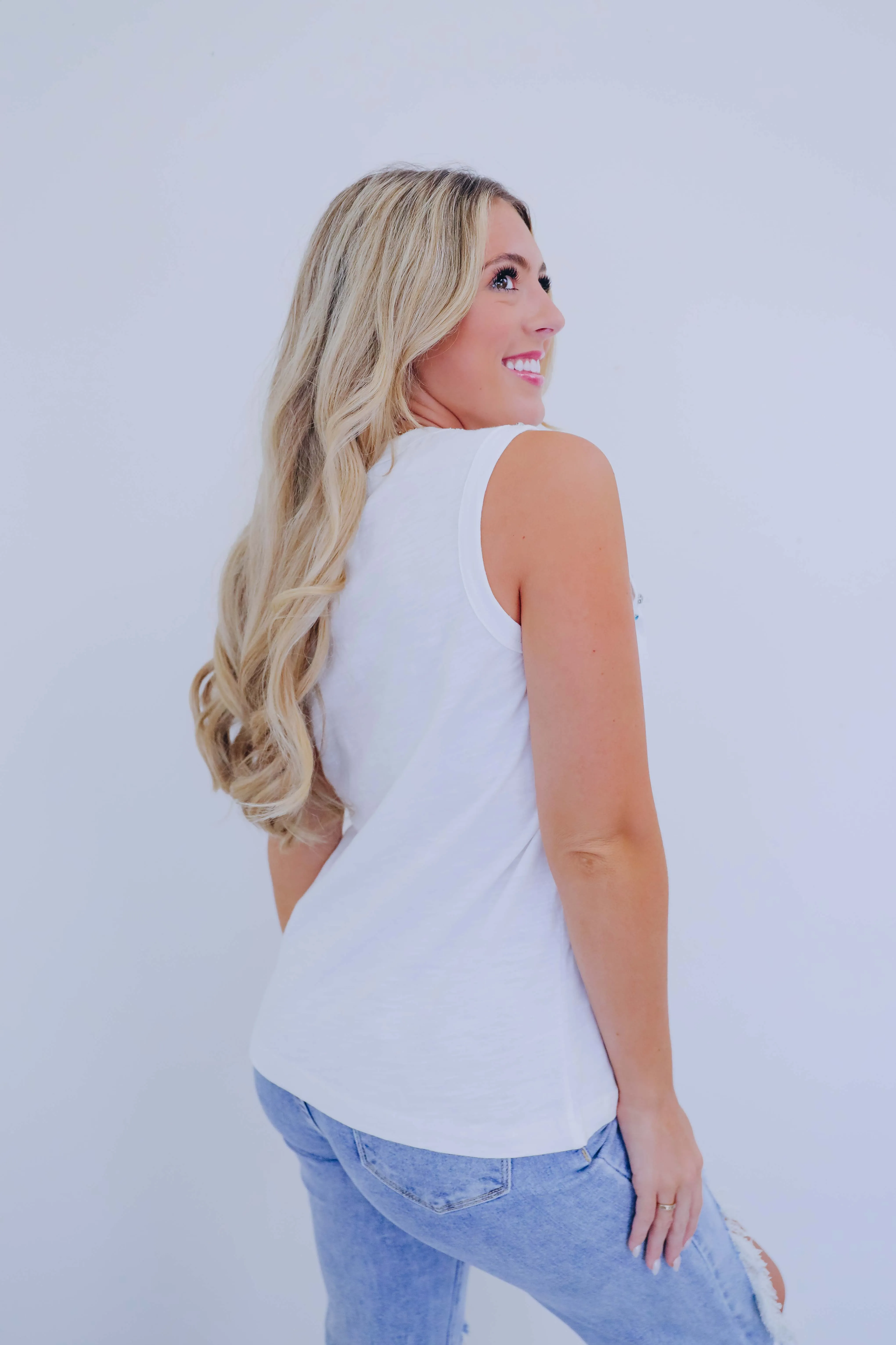 Roxy Jewel V-Neck Tank Top - 4 Colors