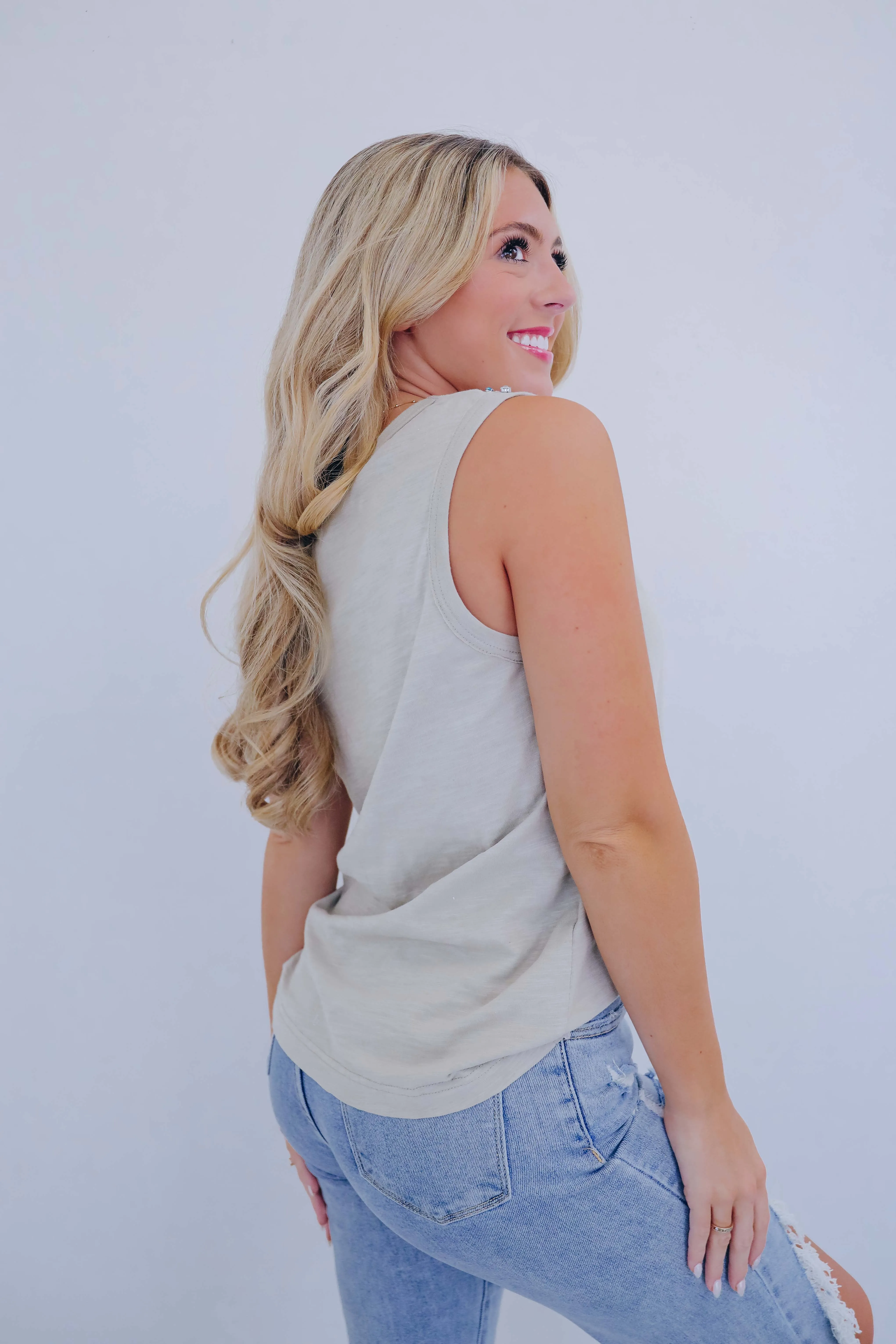 Roxy Jewel V-Neck Tank Top - 4 Colors
