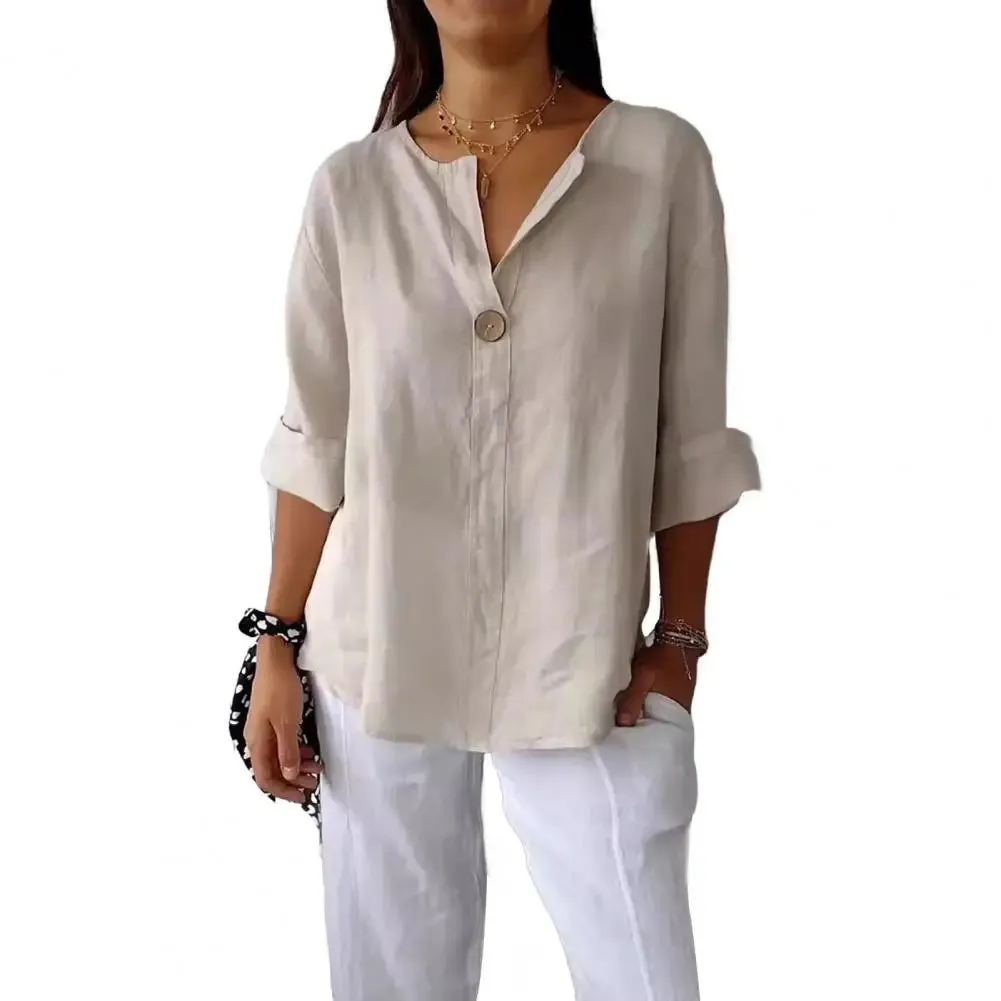 SARAH | V-neck Quarter Sleeve Blouse.