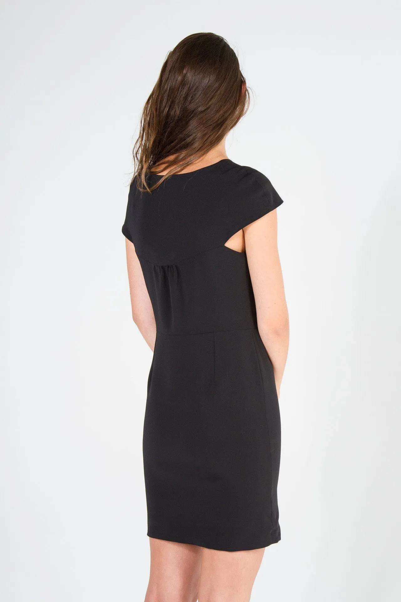 Silk Crêpe Mini Shift Dress