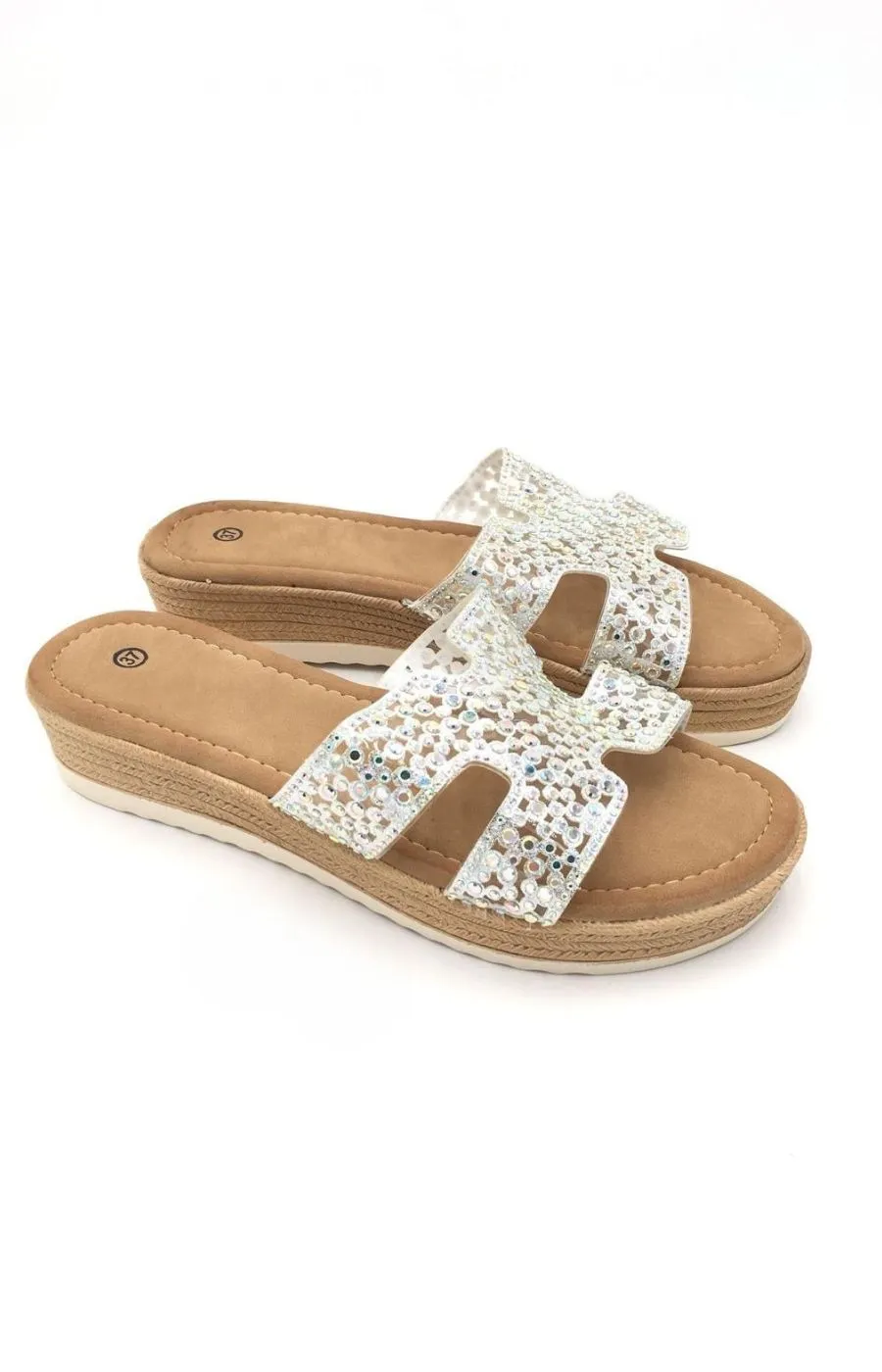 Silver Sparkle Mule