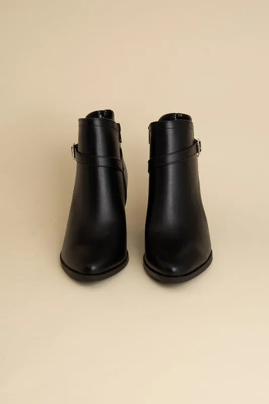 Sleek Ankle Buckle Boots
