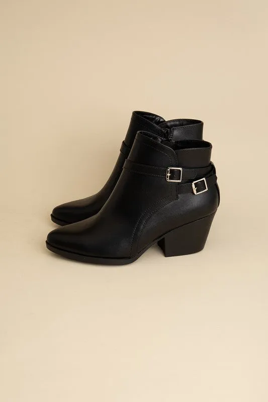 Sleek Ankle Buckle Boots