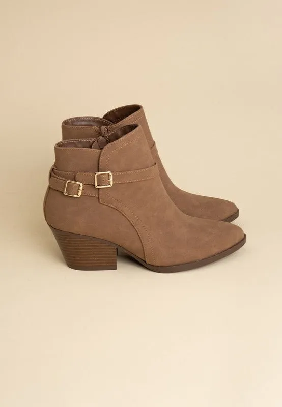 Sleek Ankle Buckle Boots
