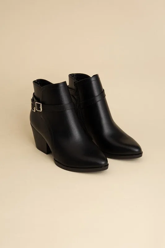 Sleek Ankle Buckle Boots