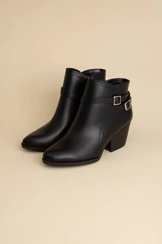 Sleek Ankle Buckle Boots