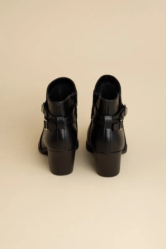 Sleek Ankle Buckle Boots