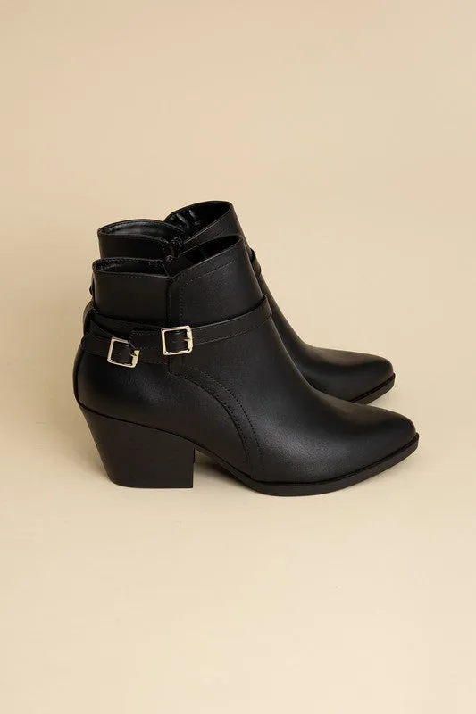 Sleek Ankle Buckle Boots