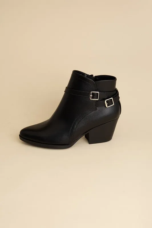 Sleek Ankle Buckle Boots