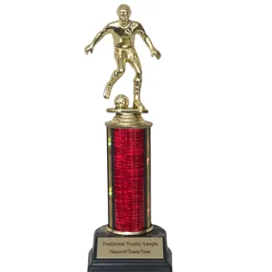 Soccer Trophy - Colored Column