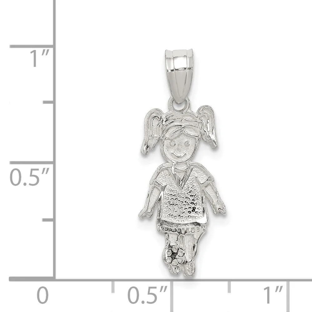 Sterling Silver Sports Girl Charm