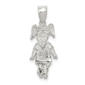 Sterling Silver Sports Girl Charm