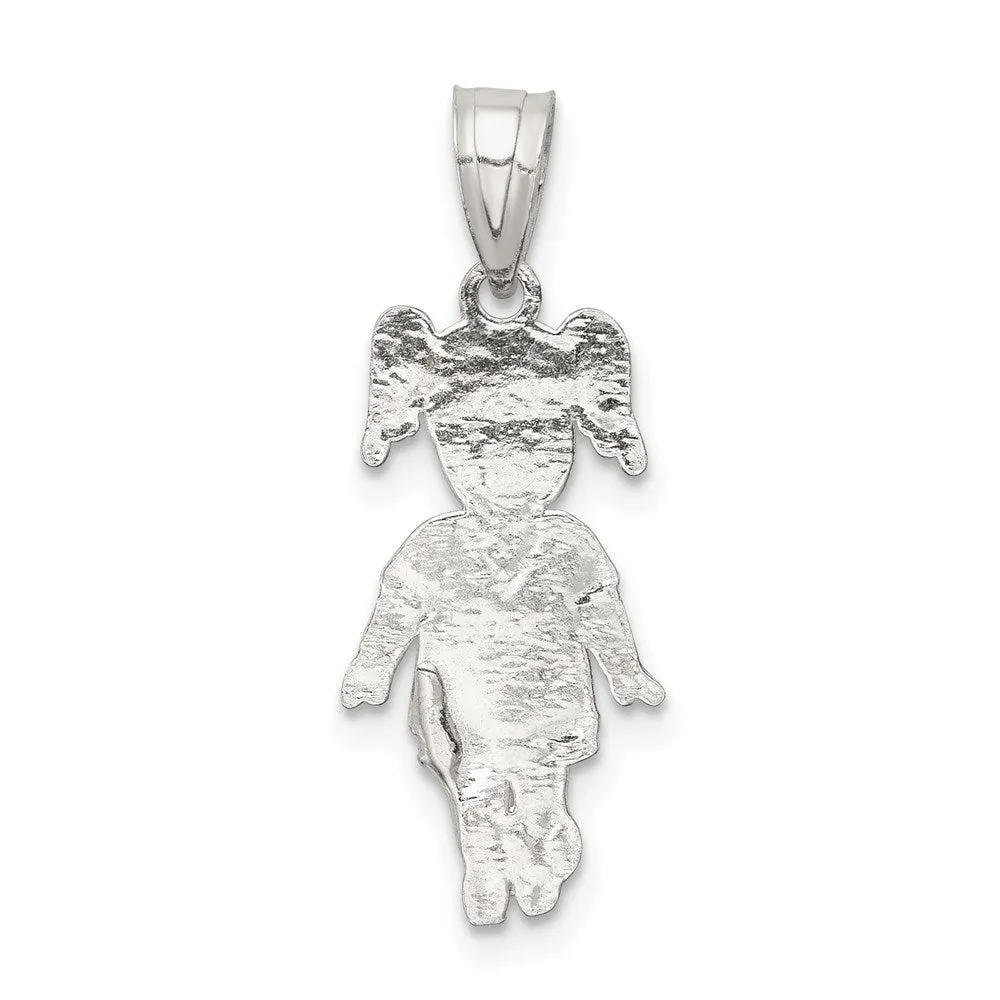 Sterling Silver Sports Girl Charm