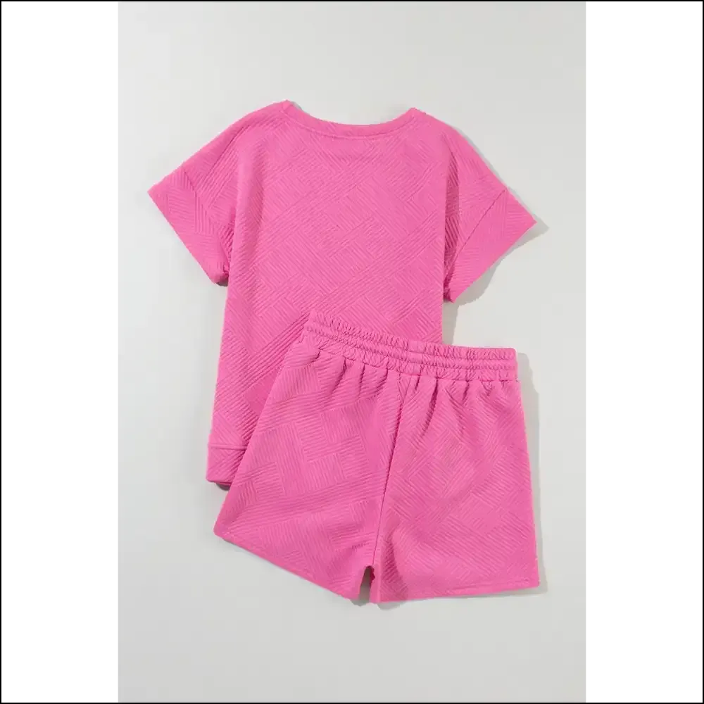 Strawberry Pink 2pcs Shorts Set: Prepare for Utter Strawberry Pink World Domination
