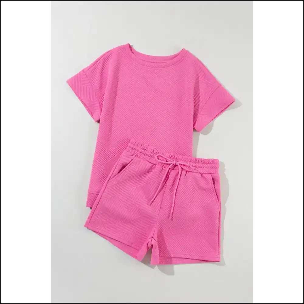 Strawberry Pink 2pcs Shorts Set: Prepare for Utter Strawberry Pink World Domination