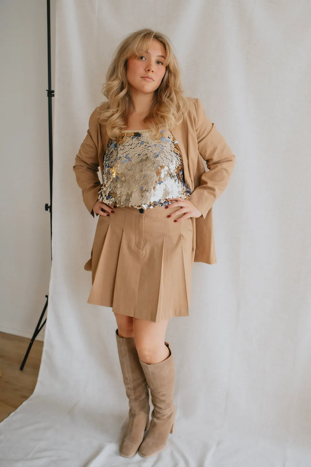 The Danta Mini Skirt - Tiger's Eye