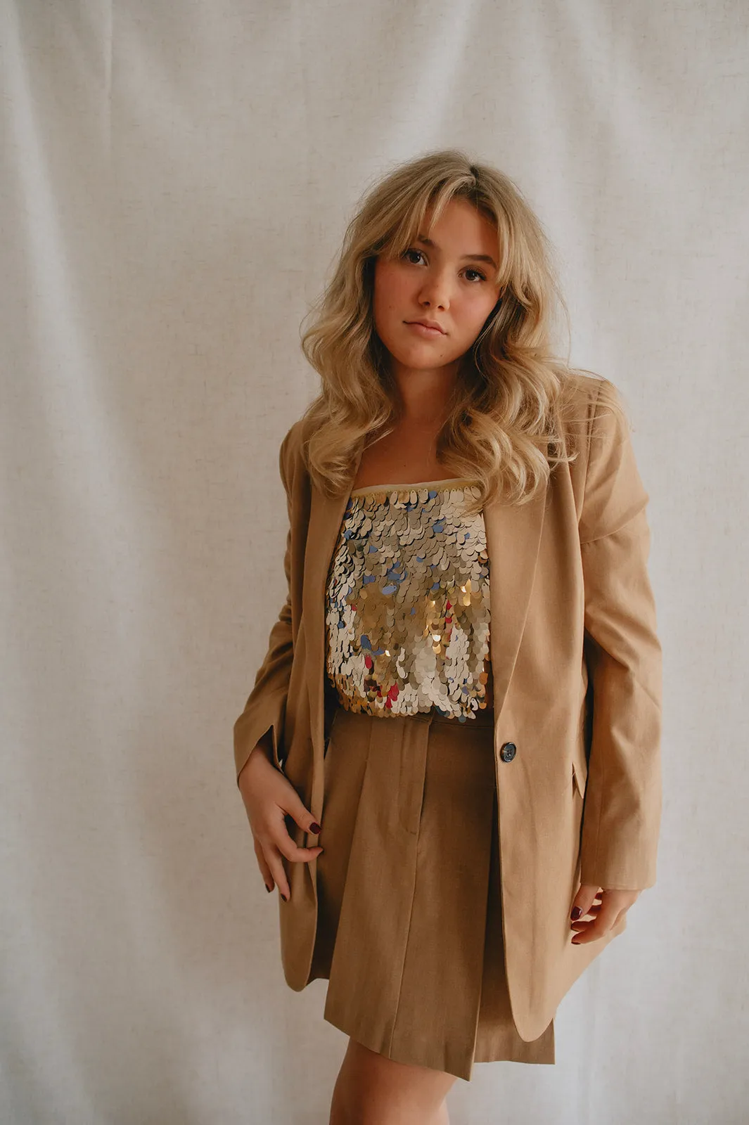 The Danta Mini Skirt - Tiger's Eye