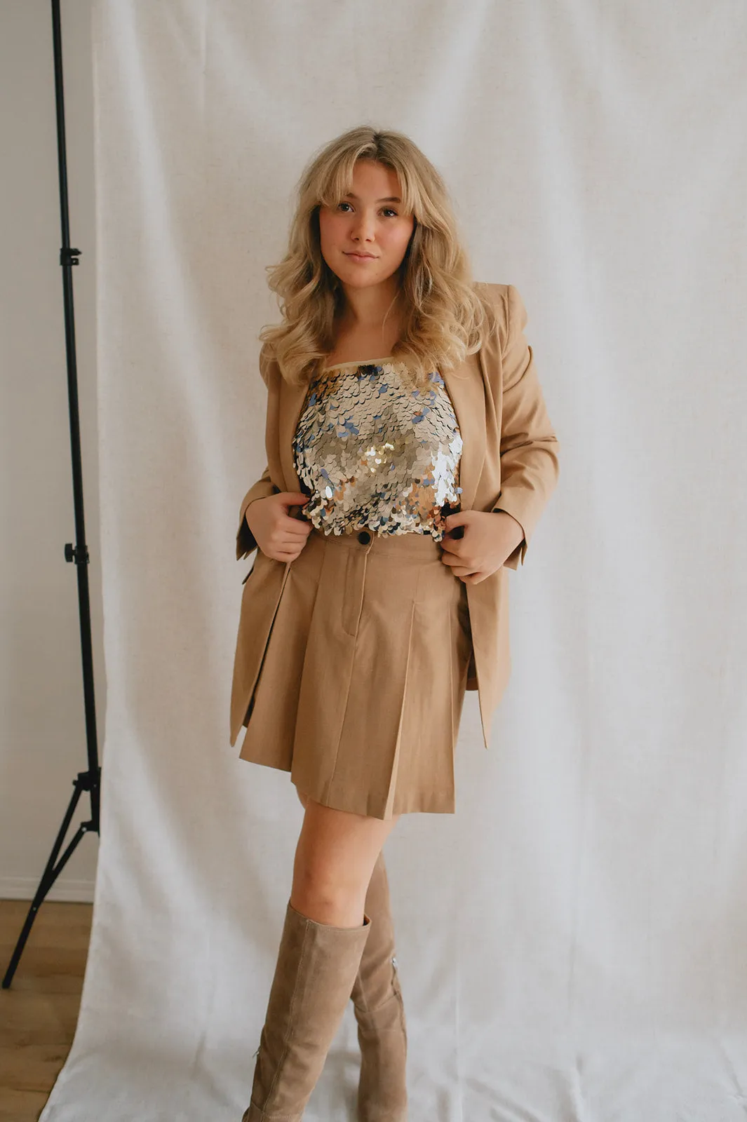 The Danta Mini Skirt - Tiger's Eye