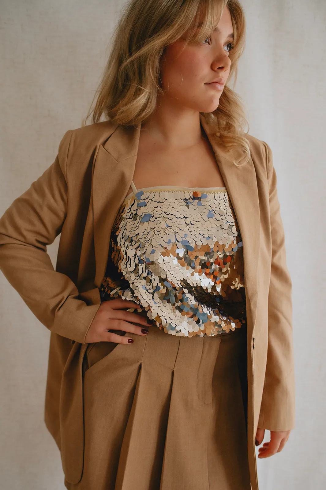 The Danta Mini Skirt - Tiger's Eye