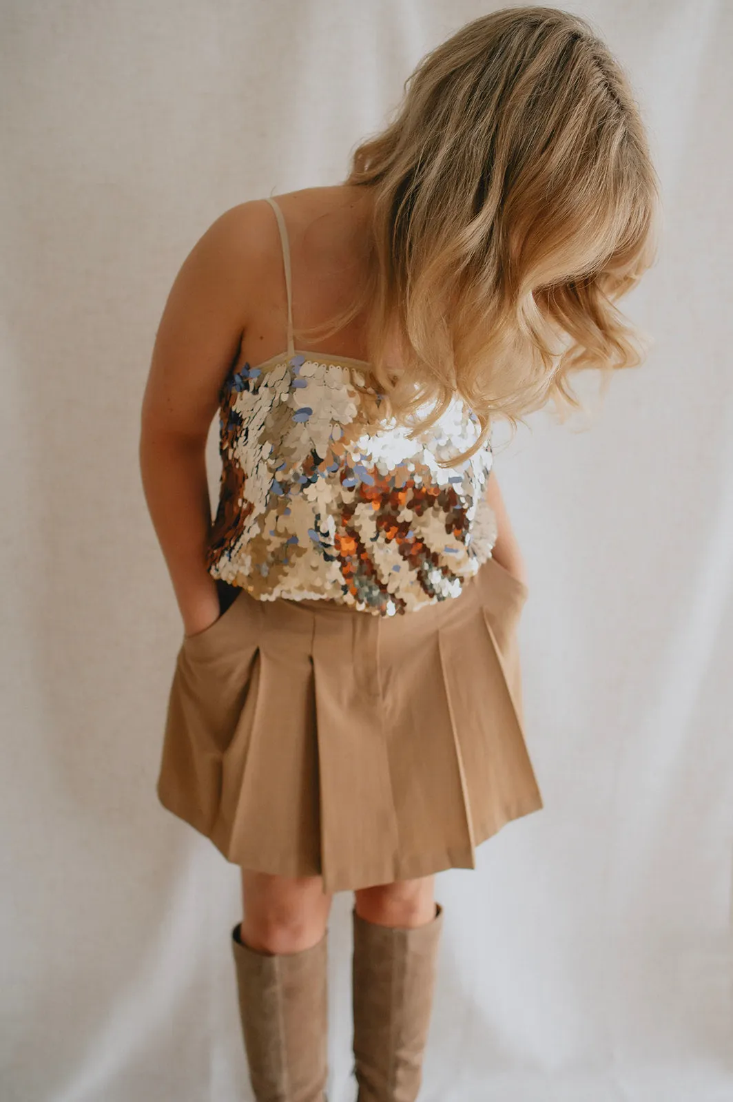 The Danta Mini Skirt - Tiger's Eye
