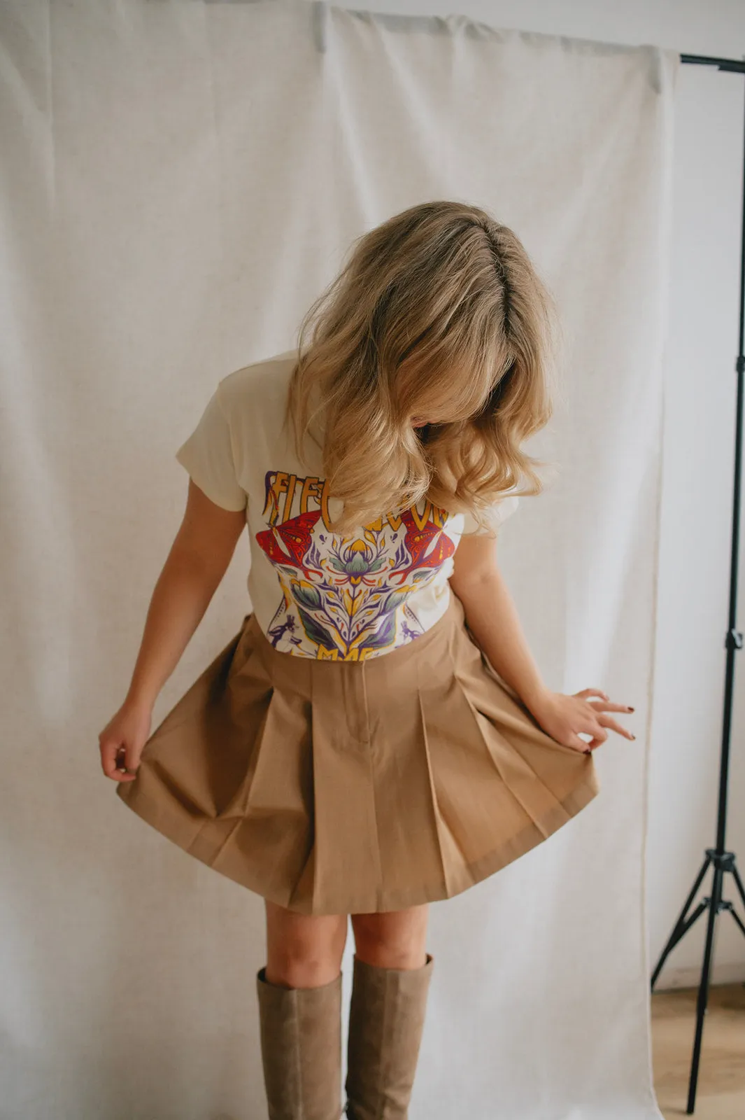 The Danta Mini Skirt - Tiger's Eye
