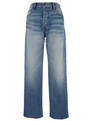 The Fay High Rise Ankle Straight Jeans - Passionate Wash