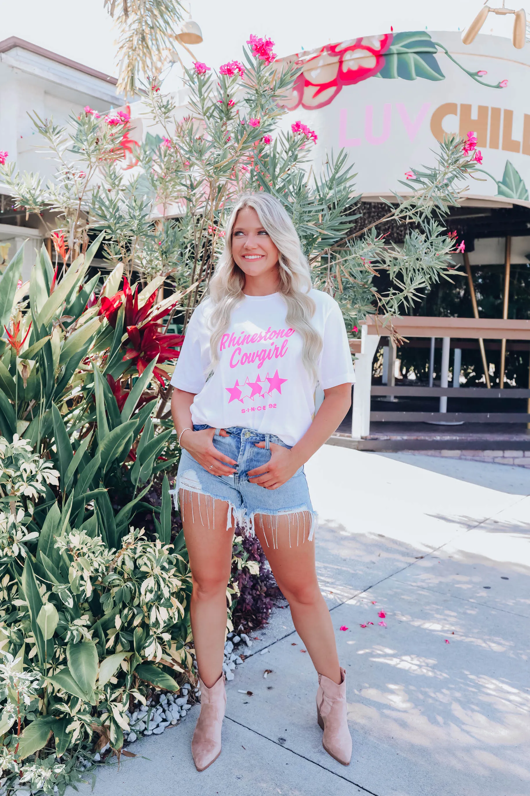 Top Class Rhinestone Denim Shorts