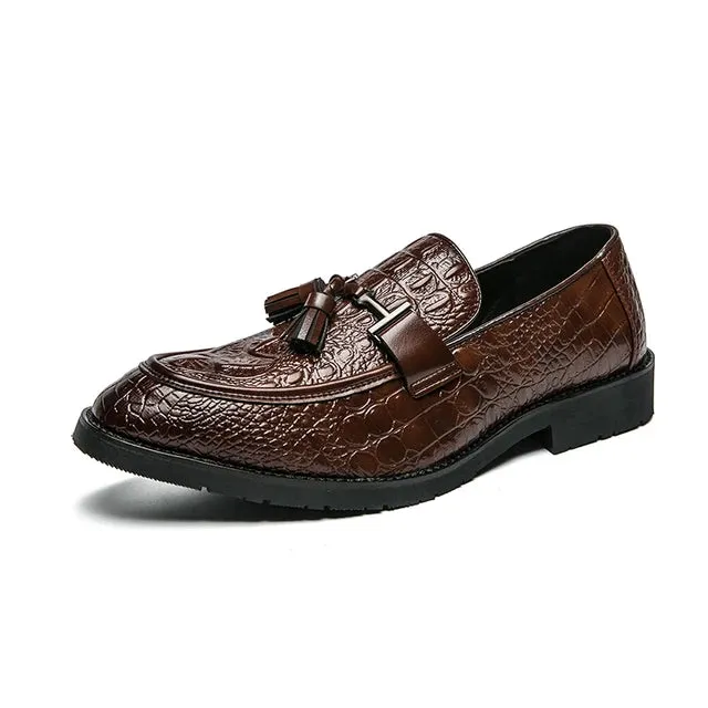UrbanEase Herrensommerloafer mit Krokodilmuster: Stilvolle Eleganz für den Sommer