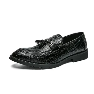 UrbanEase Herrensommerloafer mit Krokodilmuster: Stilvolle Eleganz für den Sommer