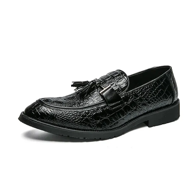 UrbanEase Herrensommerloafer mit Krokodilmuster: Stilvolle Eleganz für den Sommer