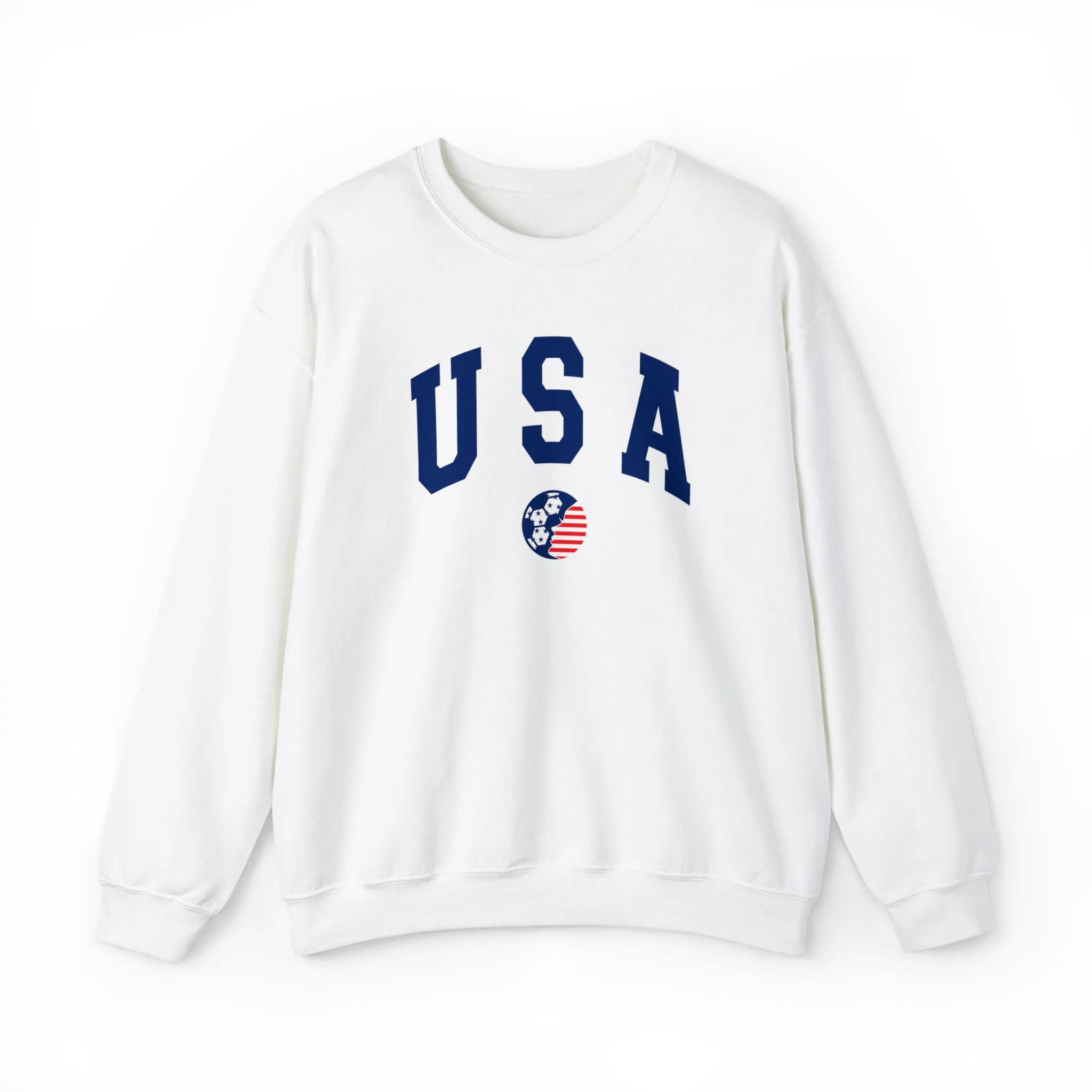 USA Support Women's Soccer Adult Crewneck Sweatshirt