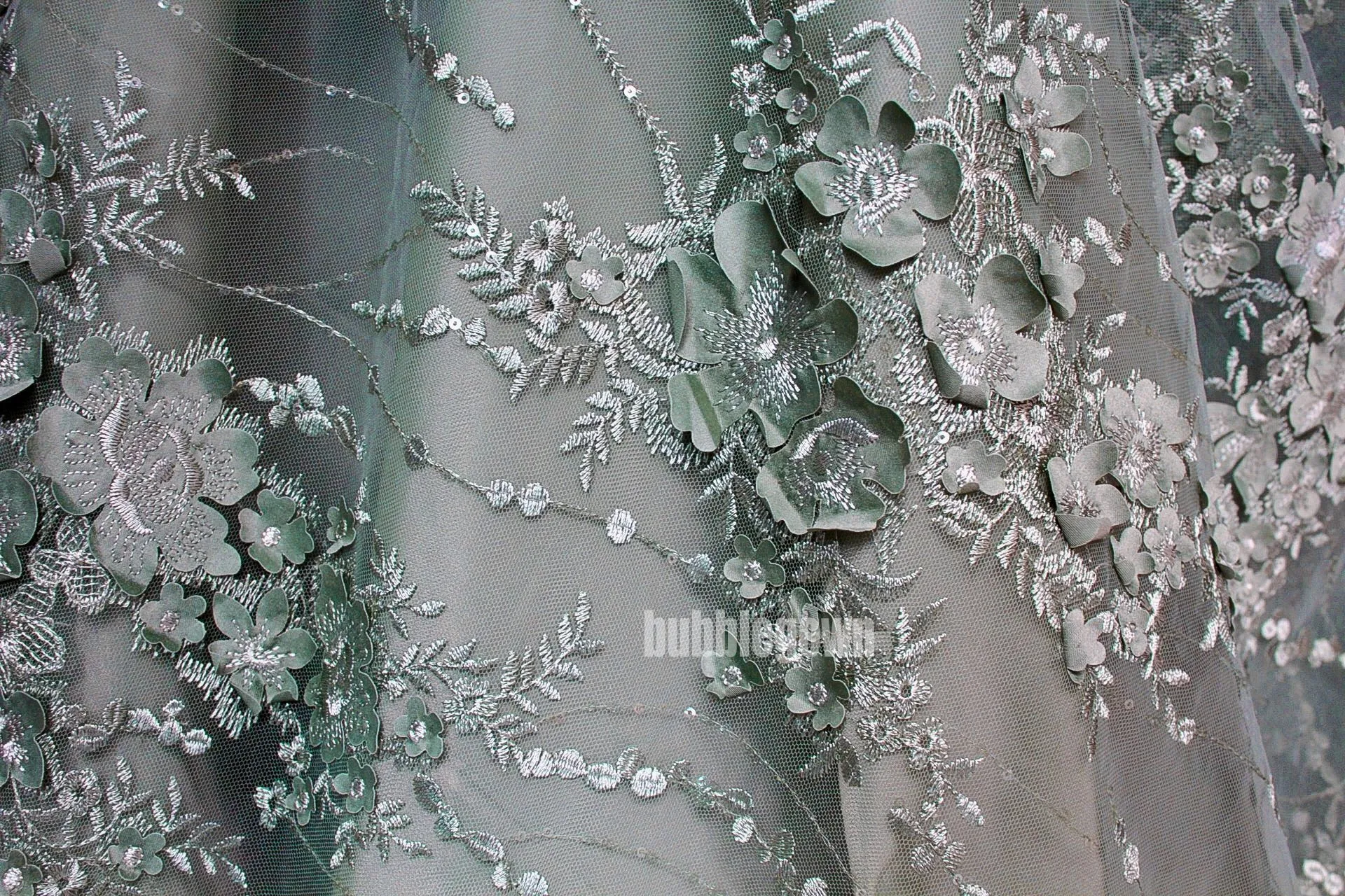 V-neck Applique Unique Tulle Long Prom Dresses FP1138