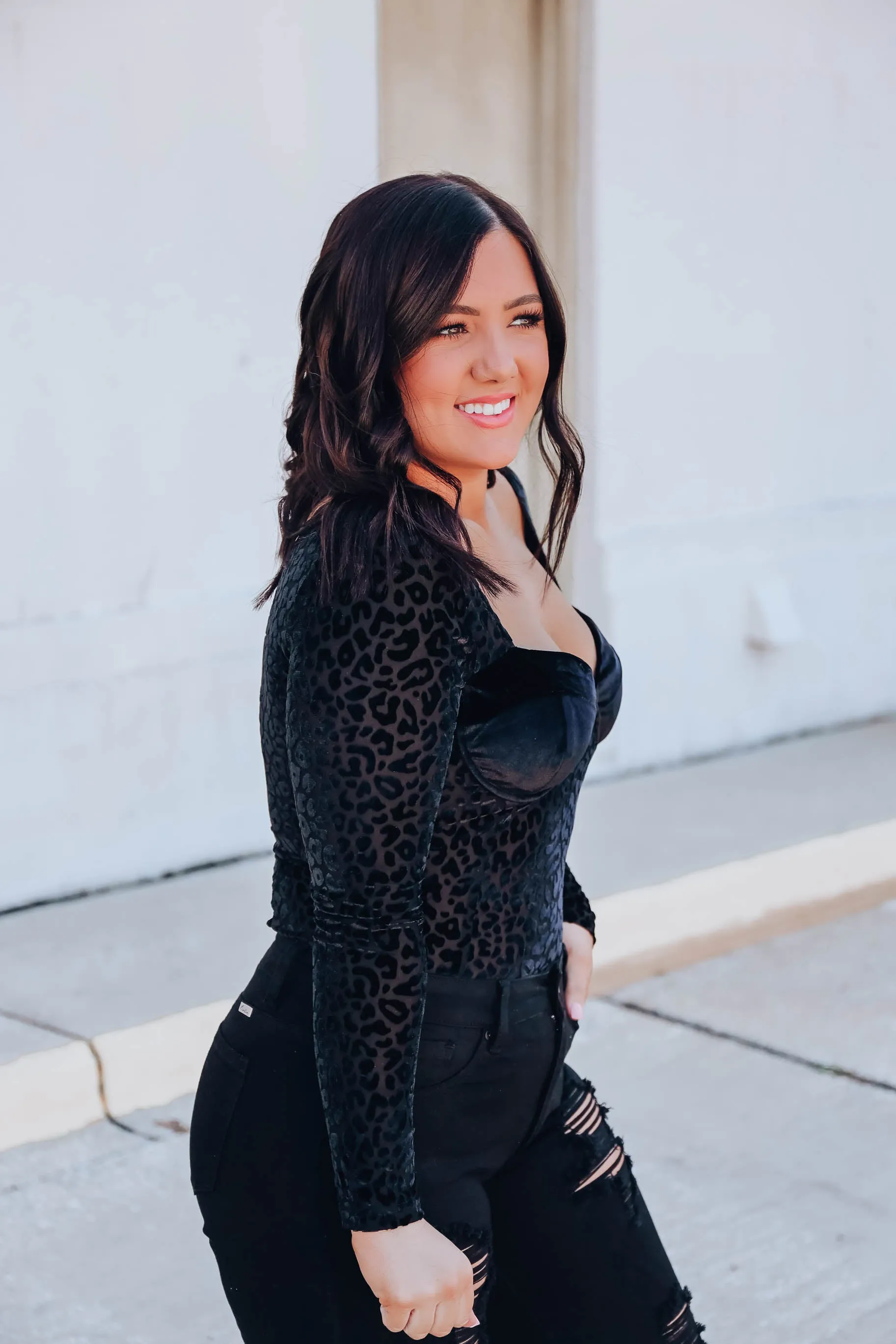 Valencia Velvet Mesh Bodysuit