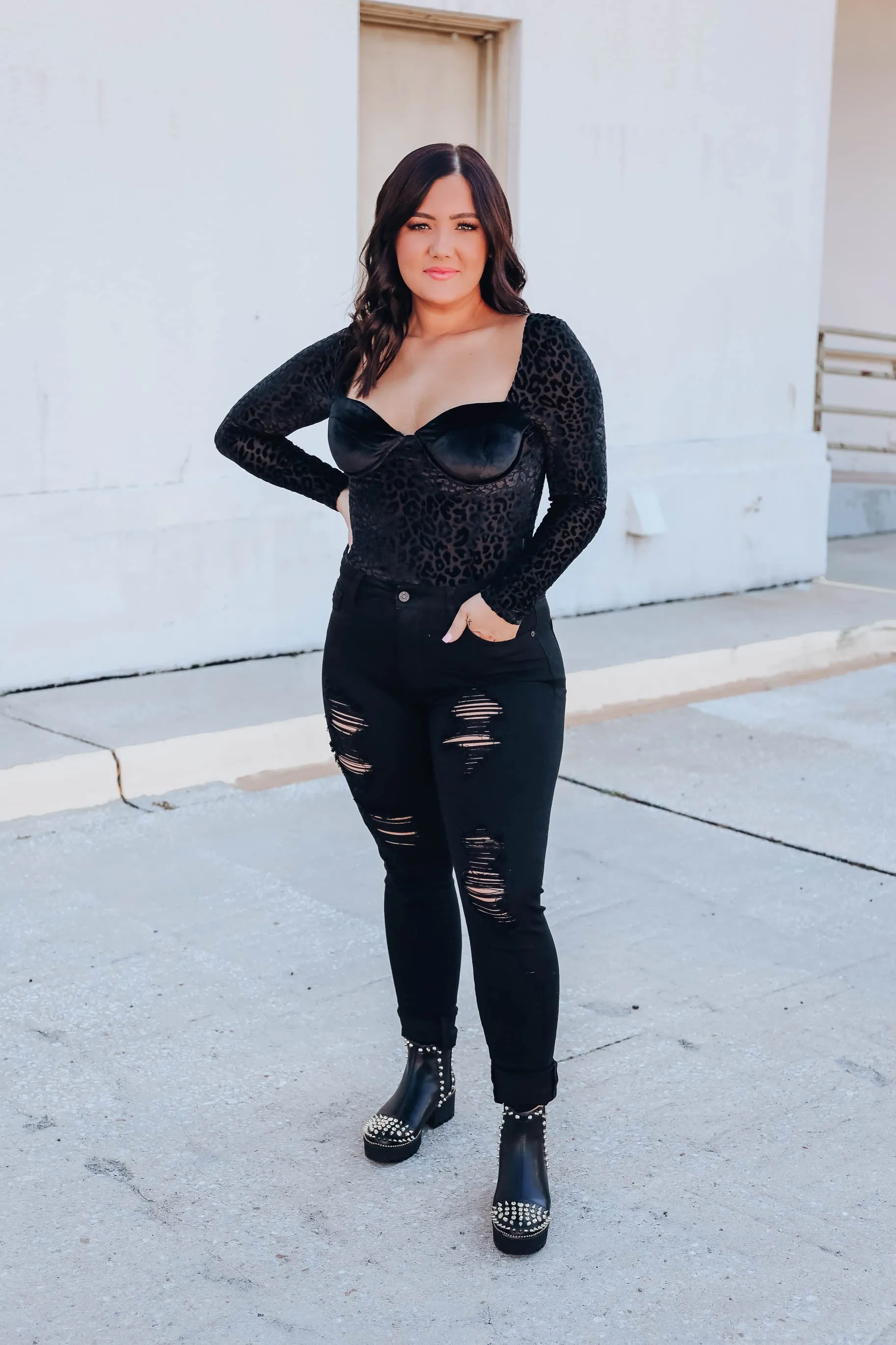 Valencia Velvet Mesh Bodysuit