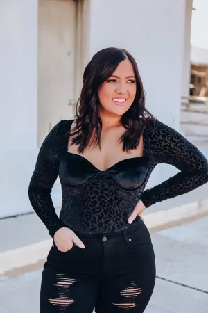 Valencia Velvet Mesh Bodysuit