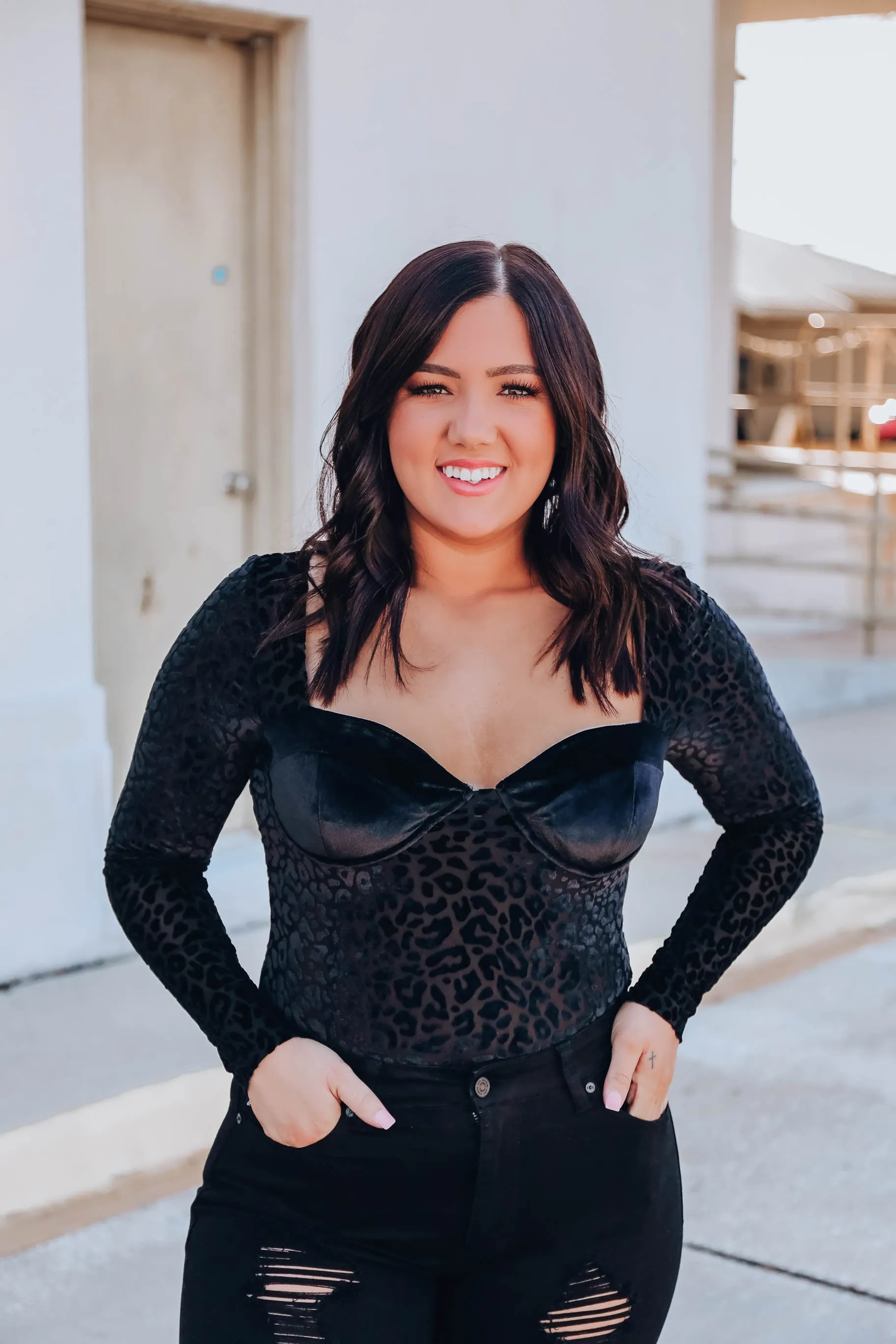 Valencia Velvet Mesh Bodysuit