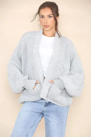 Versatile Knit Drop Shoulder Sweater Cardigan