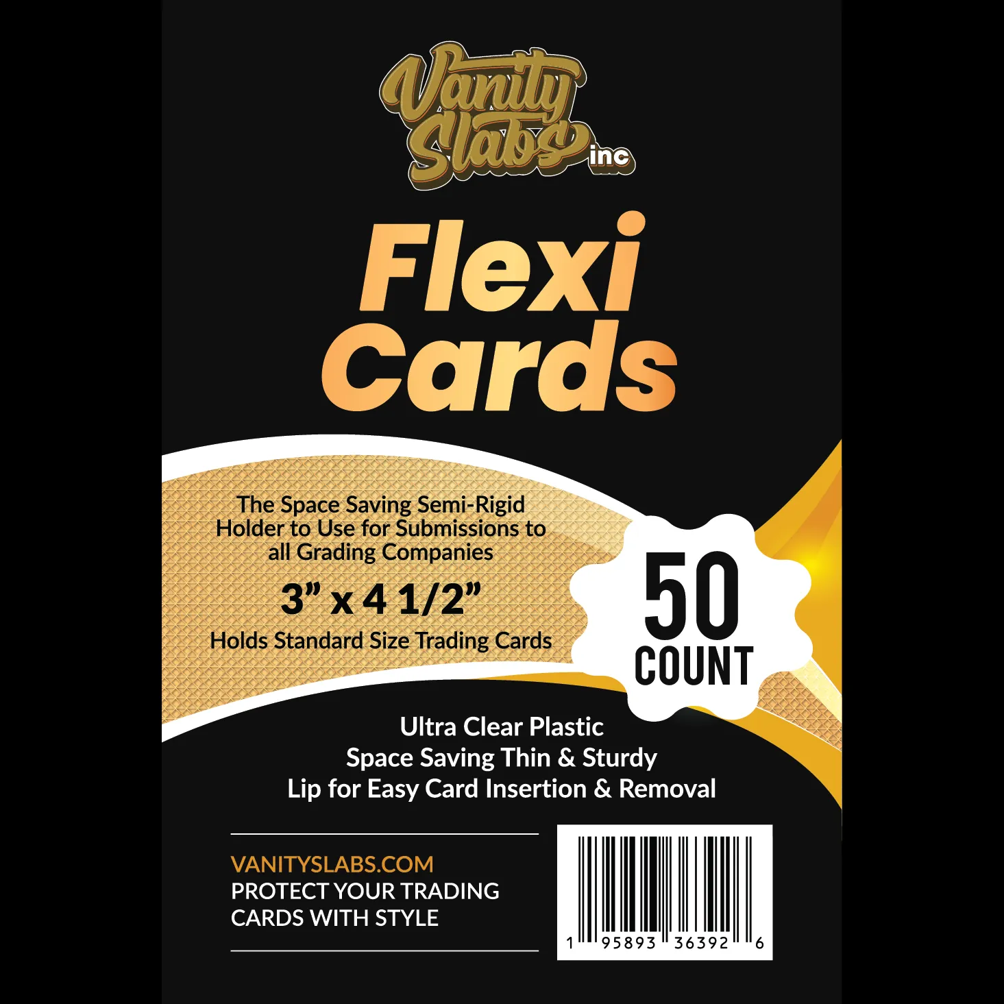 VSI Flexi Cards (50 Count Pack) Semi Rigid Card Holders Saver for Baseball Football Hockey Basketball Cards