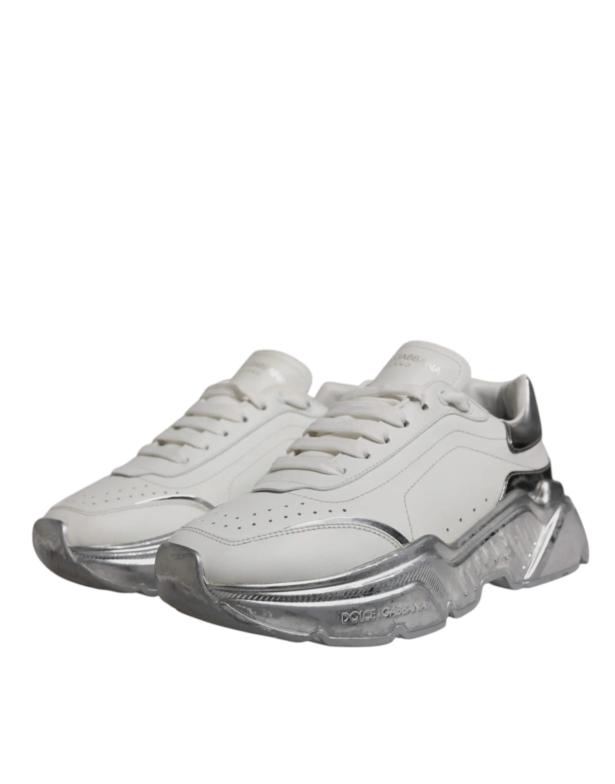 White Silver Daymaster Low Top Sneaker Shoes