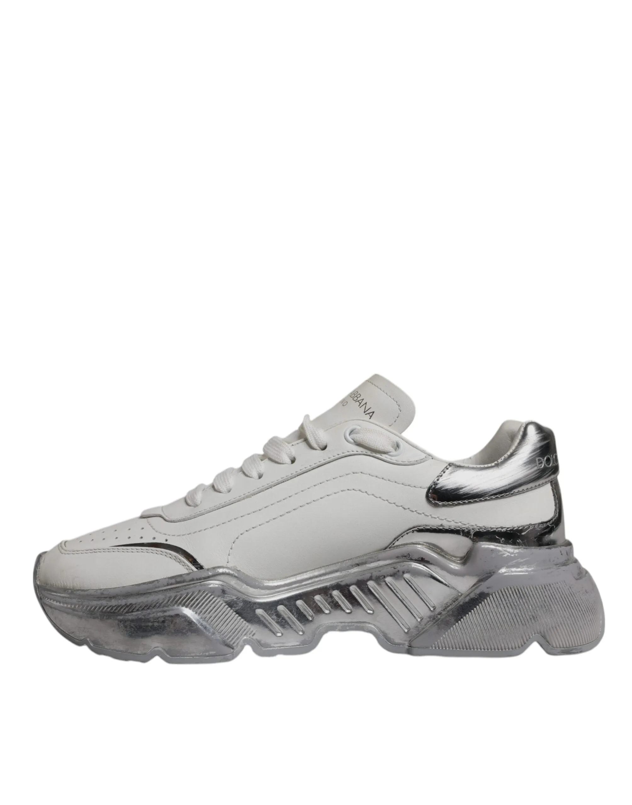 White Silver Daymaster Low Top Sneaker Shoes