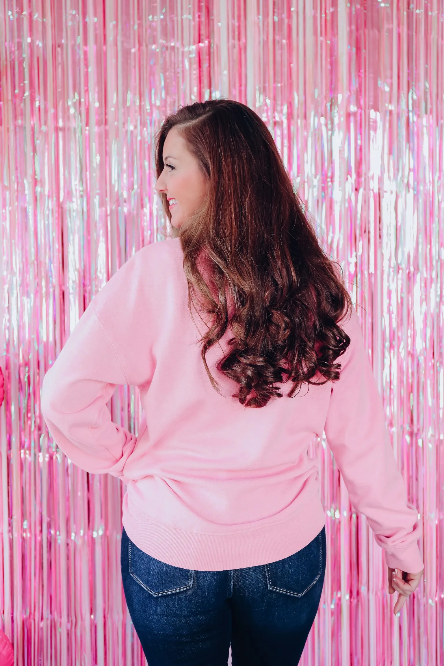 Wild Moon Cowgirl Graphic Sweatshirt - Pink
