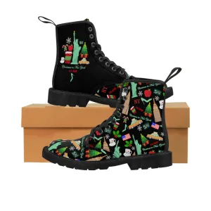 Women's Canvas Boots east 'Christmas in New York'