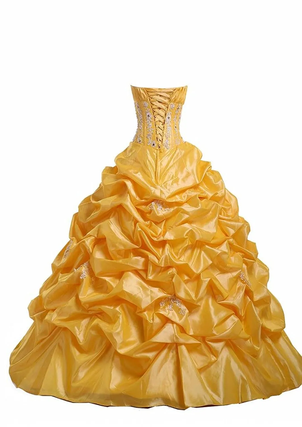 Yellow Pick-Ups Quinceanera Dress